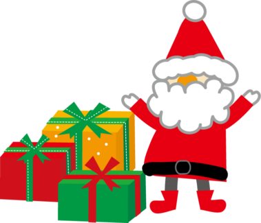 クリスマスプレゼント サンタの画像